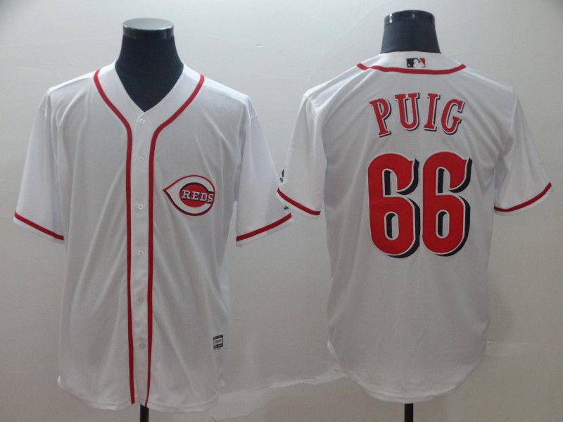 2019 MLB Men Cincinnati Reds #66 Puig white game Jerseys->st.louis cardinals->MLB Jersey